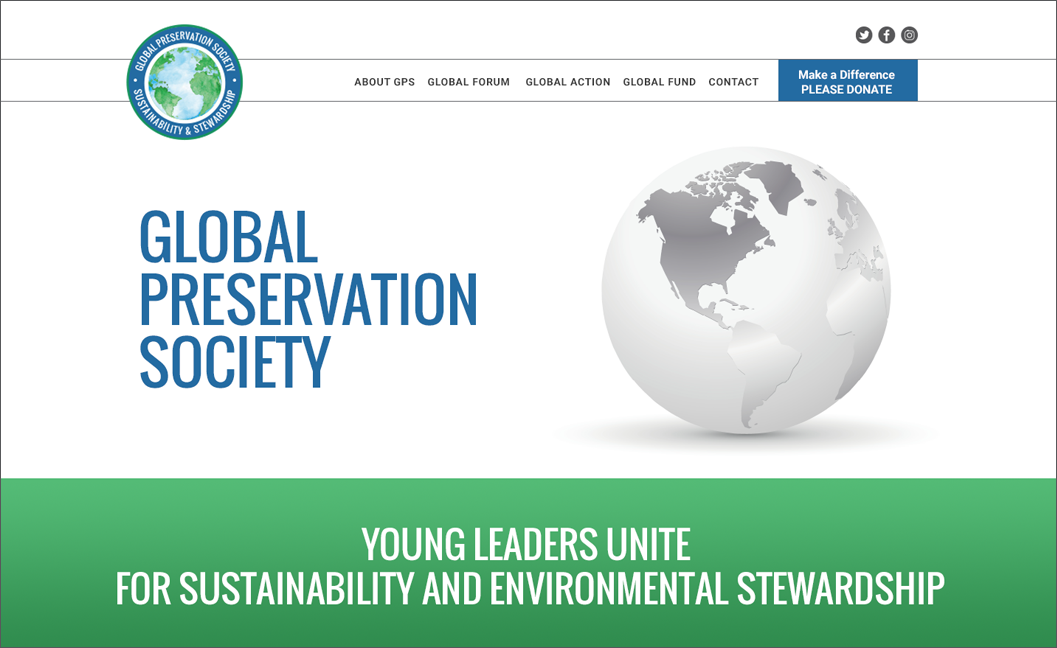 Global Preservation Society website image