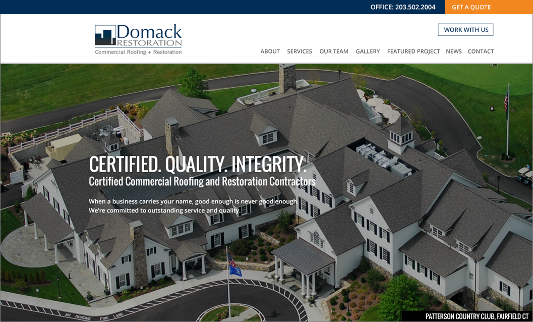 Domack Restoration website image
